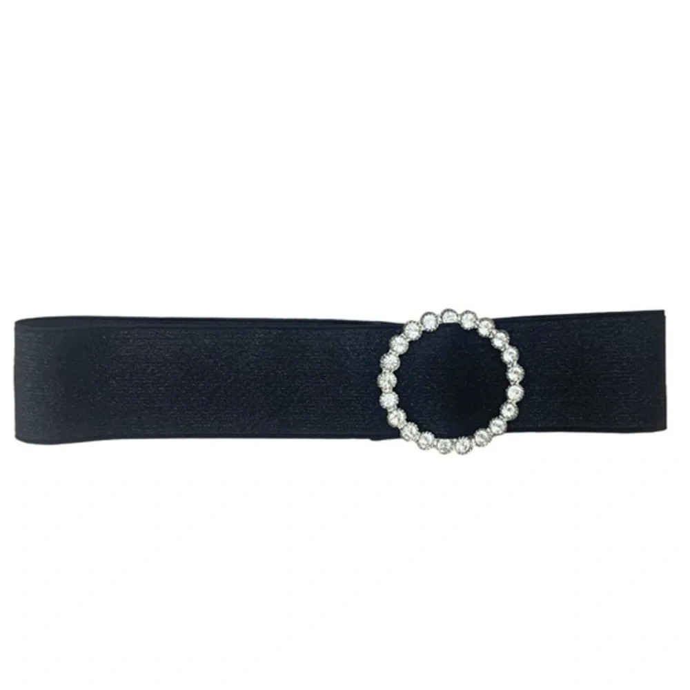 Kids’ Boutique Black and Silver Dress‎ Belt with Sparkles Size Medium Like New